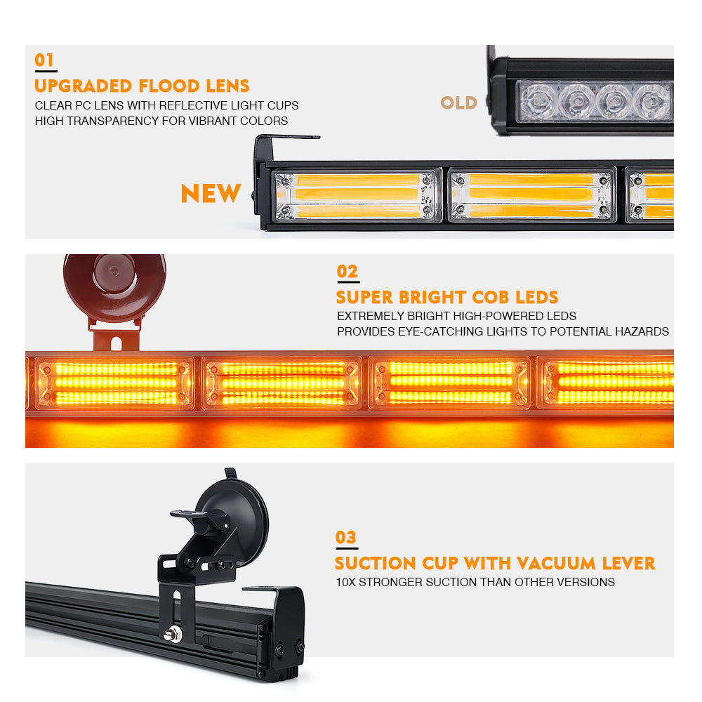 26" LED Traffic Advisor Strobe Light Bar | Controller 6 Series