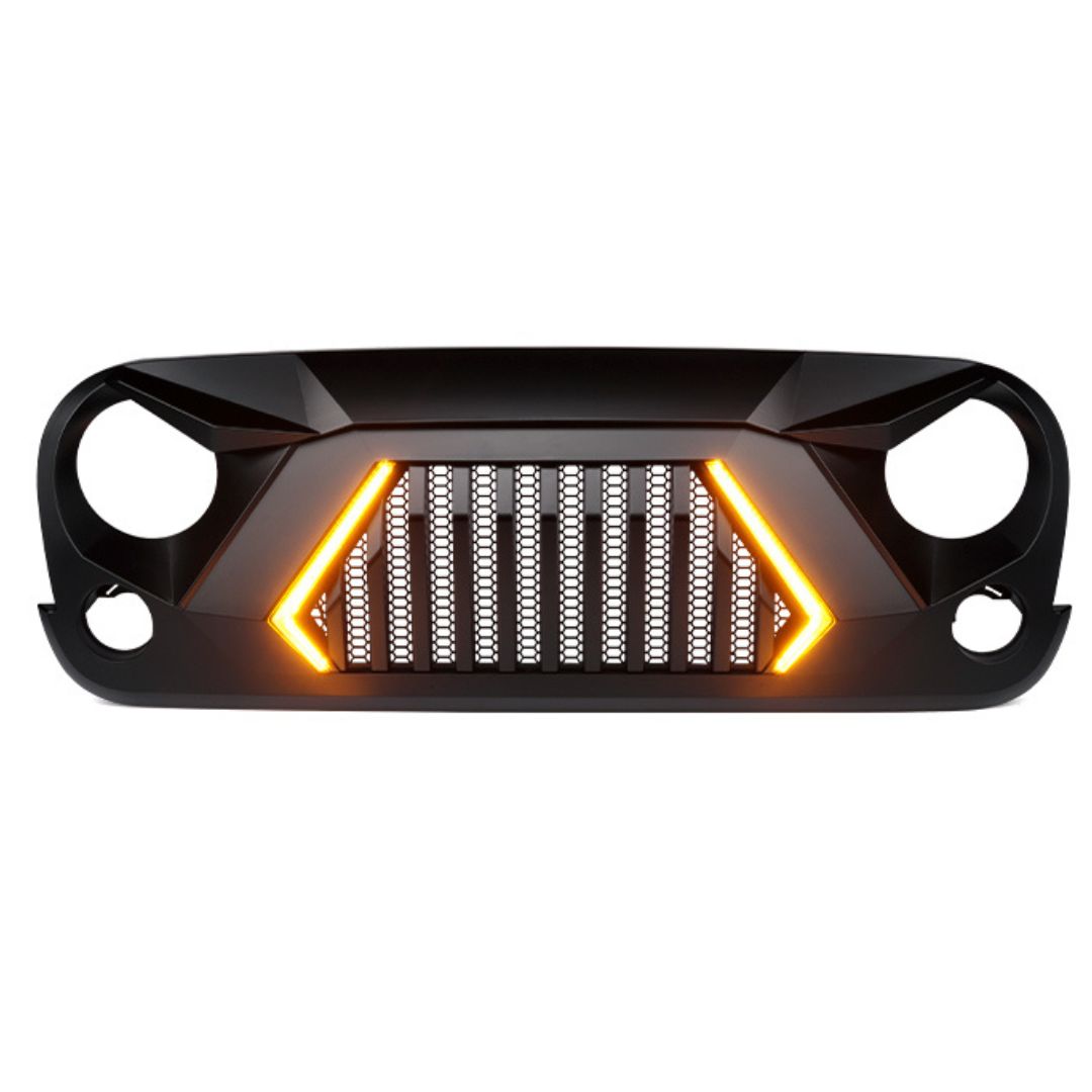 Jeep Grille with Turn Signal Lights for Jeep Wrangler JK